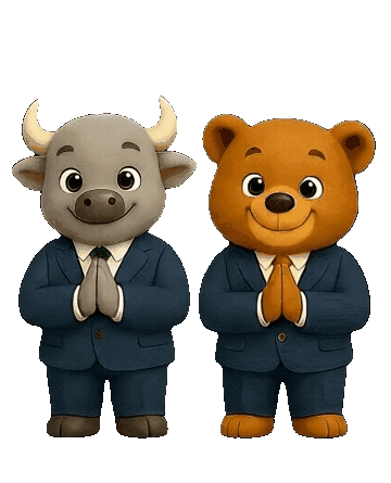 StockBuzz Investment Characters - Bull and Bear Market Animation for Financial Growth